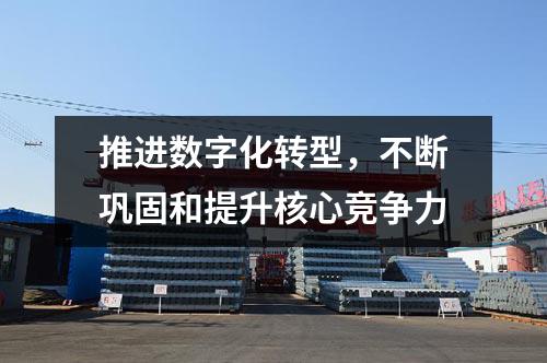 推進數字化轉型，不斷鞏固和提升核心競爭力